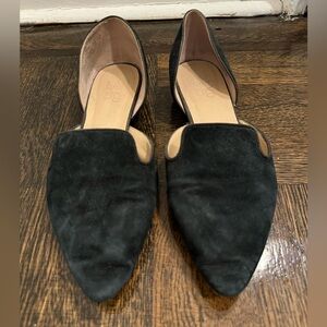 Franco Sarto Black Flats Suede Size 9